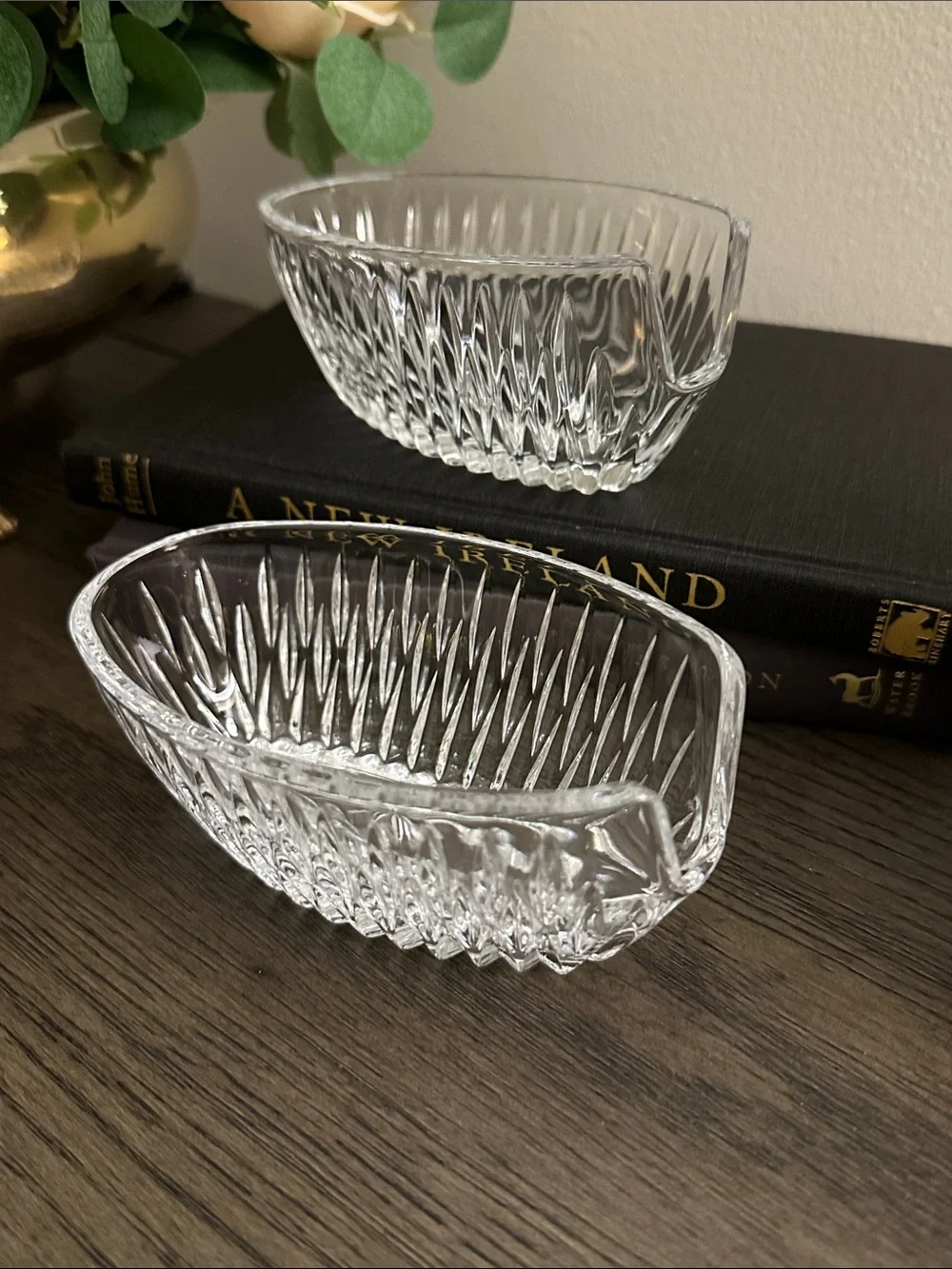 Princess House Royal Highlights Crystal Spoon & Fork Holders - Set of 2